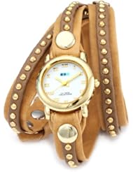 La Mer Collections Womens LMSW3003 Camel Gold Bali Stud Wrap Watch