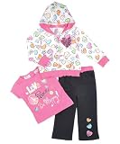 Young Hearts "Sketched Heart" 3-Piece Outfit (Sizes 12M - 24M) - pink, 12 months