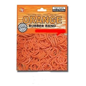 color rubber band ORANGE pony tail holder braid hair holder girl baby doll dog grooming bows ribbons