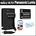 Battery And Charger Kit For Panasonic Lumix DMC-TS10 DMC-FP3 Digital Camera Includes Extended (900 Mah) Replacement Panasonic DMW-BCH7 Battery + AC/DC Rapid Charger Screen Protector + MicroFiber Cleaning Cloth