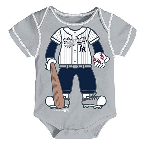 MLB New York Yankees Boys Infant My Team Onesie 3Piece Set, White, 12
