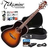 Takamine EG416S-VS G-Series FEX - Sunburst New York Body - Acoustic Guitar Start-up Pack Includes: Planet Waves/GO-DPS 16 Pick Sampler (#PW-SAMPLER) and Acoustic Guitar Strap, D'addario EJ16 Phosphor Bronze Strings, Guitar Cable and MBT Hardcase