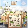 SoHo Curious Monkey Baby Crib Nursery Bedding Set 10 pcs