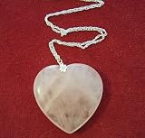 Review   / Rose Quartzz Crystal Heart Pendant 4cms across, on Silver Chain - from Spiritual Gifts. Usually dispatched within 2 working days.