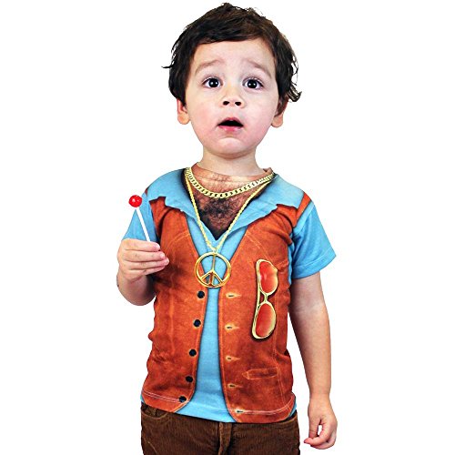 Faux Real Toddler 1970s Hairy Chest Costume T-shirt