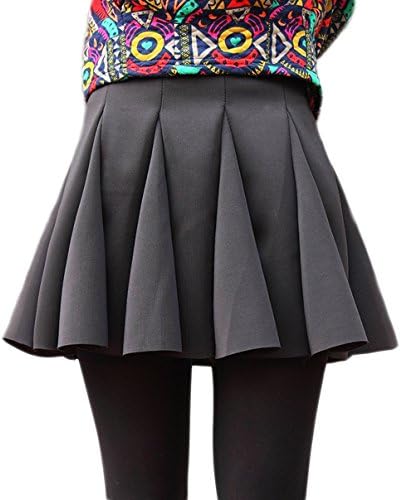 Chouyatou Women's Fish-tail Knitted High-waist Umbrella Skirt (Medium, Black)
