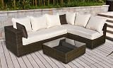 Atlantic Positano Sectional 3-Piece Wicker Set