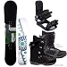2B1 Advance Black Cap Mens Snowboard Package w/ Boots & Bindings