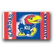 University Kansas NCAA 3' x 5' Premium 2-Sided Banner Flag by BSI Products Inc.