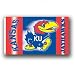 University Kansas NCAA 3' x 5' Premium 2-Sided Banner Flag by BSI Products Inc.