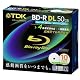 TDK 録画用ブルーレイディスク BD-R DL 50GB 1-4倍速対応 ホワイトワイドプリンタブル 10枚入り 5mmケース BRV50PWB10S