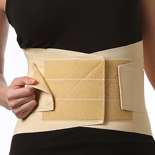 Lumbar Support Brace MEDICAL GRADE Back Belt, Firm Splints &amp; Double Pull Straps (L)