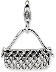 Sterling Silver Purse with Lobster Clasp Charm