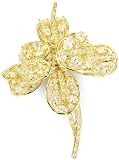CZ by Kenneth Jay Lane "Traditional CZ" Elegant Floral Brooch
