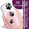 Nail Tattoo Sticker Tatzen / Pfoten - schwarz