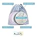 Organic Bamboo Nursing Pads (8 pads) with Laundry Bag - High Milk Absorbency to last Overnight - Wrinkle Free & Leak Proof - Soft, Hypoallergenic, Washable Breast Pads - Reusable