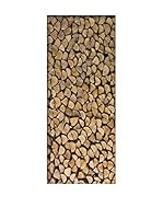 Ambiance Live Vinilo Decorativo Door 204x83 cm - Firewood Multicolor