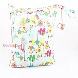 Lexitek赤ちゃん防水おむつ再利用可能なウォッシャブルウェット乾いた布ジッパーおむつ袋旅行赤ちゃんウェットとドライの布おむつオーガナイザーバッグ