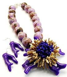 Coral Branch Frangi Flower Design Necklace
