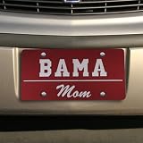 Alabama Crimson Tide Crimson Mirrored Mom Car License Plate