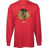 Chicago Blackhawks NHL Red Long Sleeve Tee Shirt By Reebok by GametimeUSA