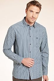 Blue Harbour Pure Cotton Multi Striped Oxford Shirt