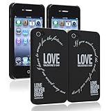 eForCity Valentine's Day Gifts - Snap-on Case Compatible with Apple iPhone 4 / 4S, Black with