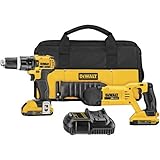 DEWALT DCK282D2 20V Max 1/2-Inch Hammer Drill/Driver and Reciprocating Saw Kit by DEWALT