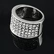 Silvertone Pave Style CZ Fashion Ring