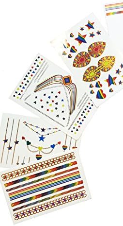Starlite Metallic Temporary Tattoos - Pack of 4 Sheets