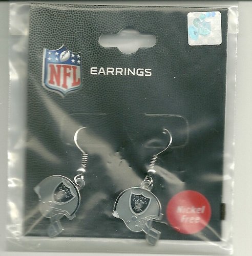 Oakland Raiders Helmet J-Hook Earrings