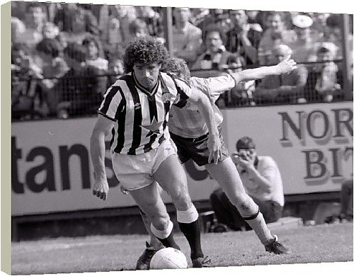 Box Canvas Print of Cambridge v Newcastle United Football 1984 from Mirror Photos
