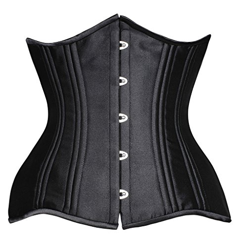 Camellias 24 Double Steel-Boned Longline Heavy Duty Waist Training Corset Shaper