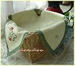 Vintage Crochet/embroidered Bread Basket Cloth Cover