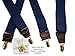 Hold-Up Suspender Company Casual Series Ocean Blue XG Suspenders for Men In the Traditional X-Back Style with USA Patented No-Slip Clips