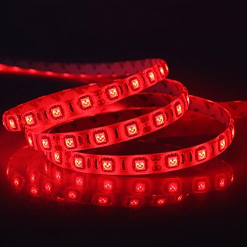 Dreamy Lighting 5050 SMD 16.4Ft 5Meter 300LEDs Red Flexible Non-Waterproof Strip Lighting With DC Power Adapter Connector