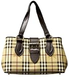 Burberry - Burberry Eden Check Canvas Brown Leather Shoulder Bag 3200978