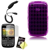 Cbus Wireless Purple Diamond Argyle Gel Case / Skin / Cover, LCD Screen Gua ....