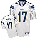 Reebok NFL Replica Jersey Ladies White San Diego Chargers Number 17 Philip Rivers Medium