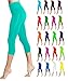 Lush Moda Seamless Capri Length Basic Cropped Leggings - Variety of Colors