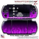 Fire Purple WraptorSkinz Skin and Screen Protector Kit fits Sony PSP 3000