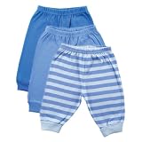 Luvable Friends 3-Pack Printed Pants, Blue, 6-9 Months