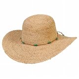 Ladies Organic Raffia Wide Brim Straw Hat