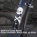 Silver Skull and Cross Bone Bicycle Reflector Reflective Sticker Decal