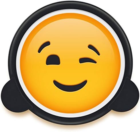 MotorMood Classic - Light-Up Remote Control Car Emoji Winky Face Decal (Yellow)