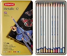 Derwent Metallic Watersoluble Pencils, 3._.4mm Core, Metal Tin, 12 Count (0700456)
