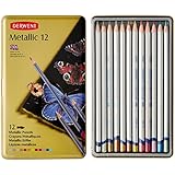Derwent Metallic Watersoluble Pencils, 3.4mm Core, Metal Tin, 12 Count (0700456)
