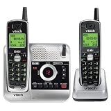 V-Tech CS5121-2 5.8GHz Two Handset Cordless Answering System with Caller ID (Silver/Black)