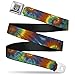 Buckle-Down Seatbelt Belt - Tie Dye Swirl Multi Color - 1.5