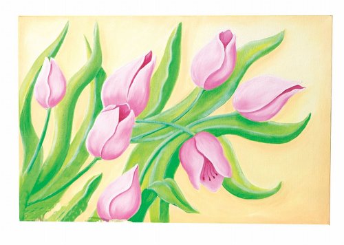 Solo Goya 71310 - Keilrahmen mit durchschreibende Malvorlage Der Tulpenstrau&szlig; 40 x 60 cm Preisvergleich